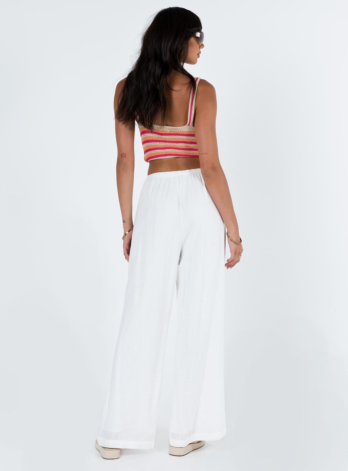 Ogilvie Linen Blend Pants White